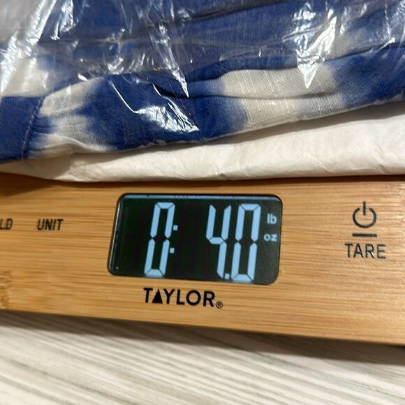 FRED DAVID BOHO WESTERN BLUE TIE-DIE SLEEVELESS HI LOW TANK TOP SZ MEDIUM - Picture 8 of 9